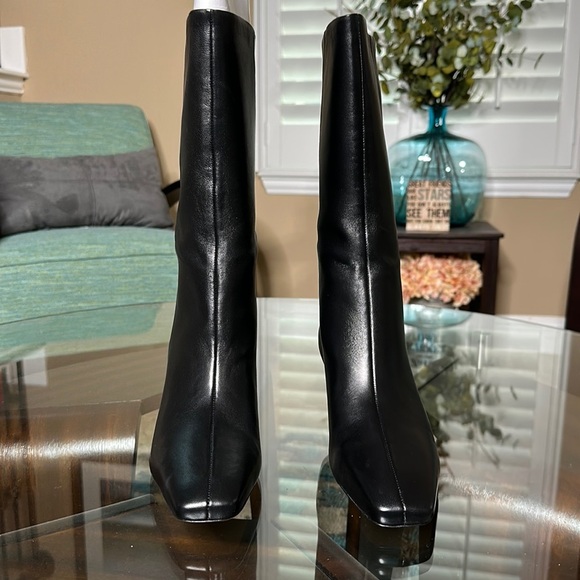 Vince Women's Beverly Square Toe mid calf Wedge Heel Boots size 8.5 - Picture 2 of 14